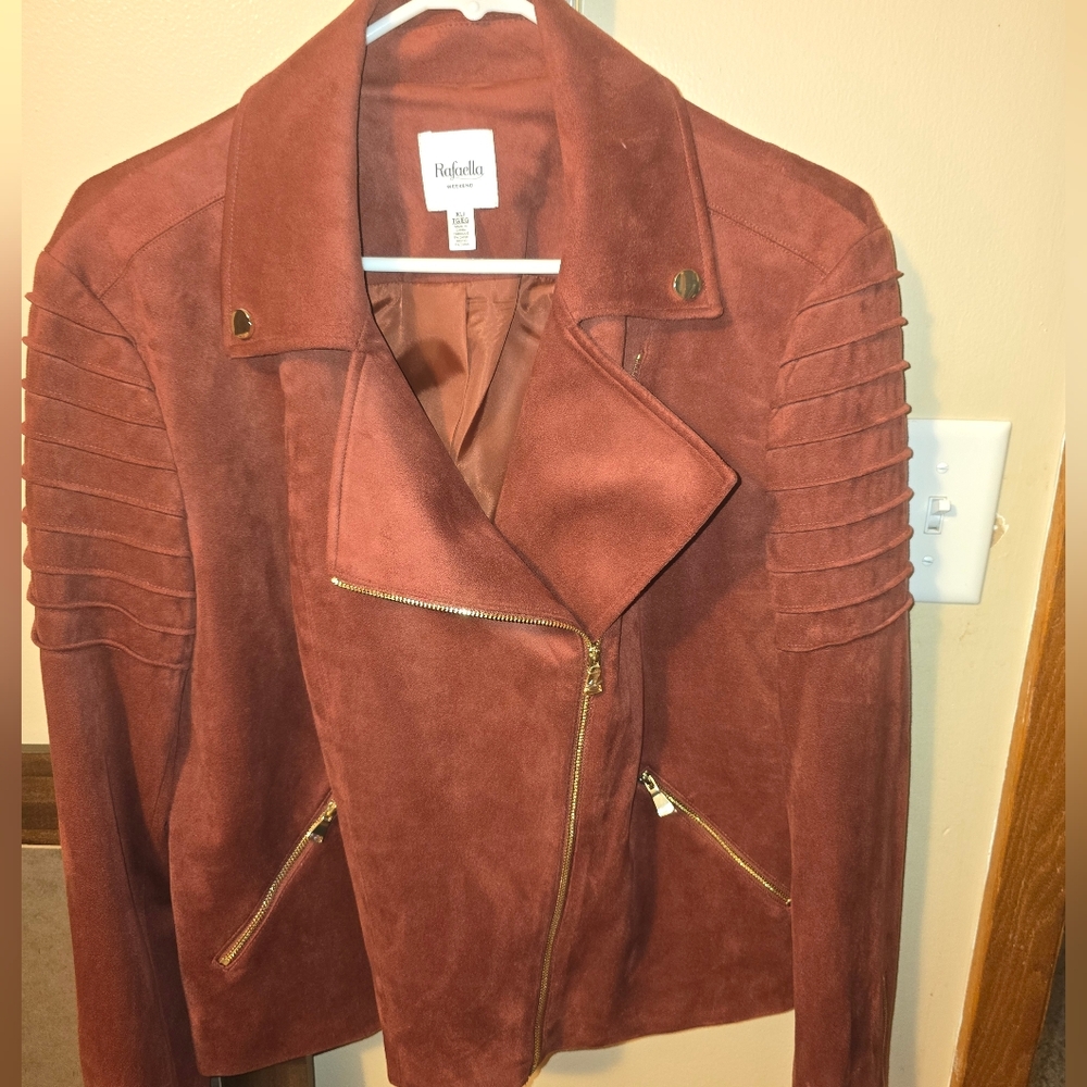 Rafaella Women's Suede Jacket -Warm Brown